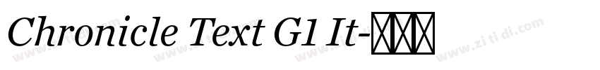 Chronicle Text G1 It字体转换